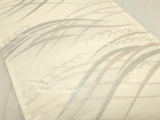 平和屋着物＊夏物 六通柄袋帯 立波文 銀糸 正絹 逸品 AAAX5992ma