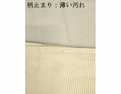 平和屋着物＊夏物 六通柄袋帯 立波地紙花文 金銀彩 正絹 逸品 AAAX5996ma