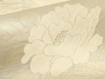 平和屋着物＊夏物 六通柄袋帯 立波地紙花文 金銀彩 正絹 逸品 AAAX5996ma