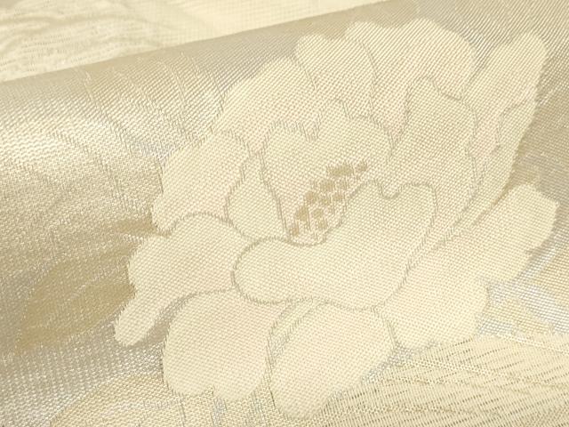 平和屋着物＊夏物 六通柄袋帯 立波地紙花文 金銀彩 正絹 逸品 AAAX5996ma