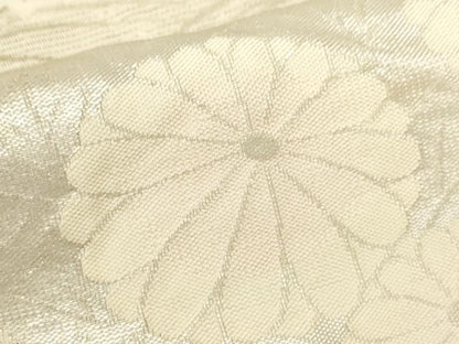 平和屋着物＊夏物 六通柄袋帯 立波地紙花文 金銀彩 正絹 逸品 AAAX5996ma