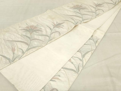 平和屋着物＊夏物　六通柄袋帯　洋花文　正絹　逸品　AAAX5999ma