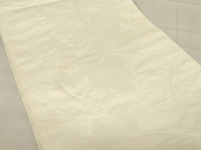 平和屋着物＊夏物 六通柄袋帯 蔦の葉文 銀糸 正絹 逸品 AAAX6005ma