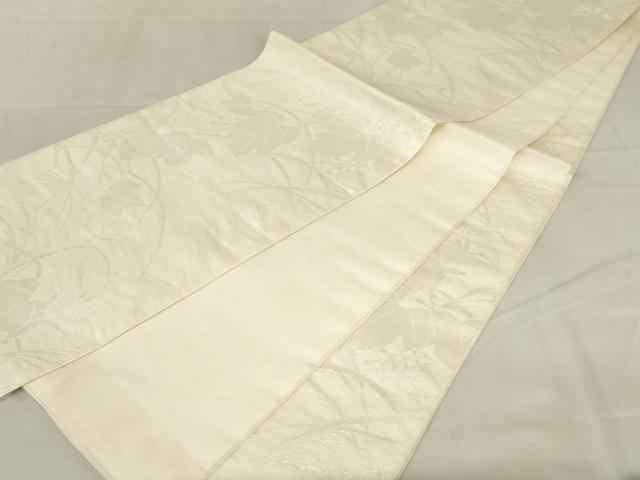 平和屋着物＊夏物 六通柄袋帯 蔦の葉文 銀糸 正絹 逸品 AAAX6005ma
