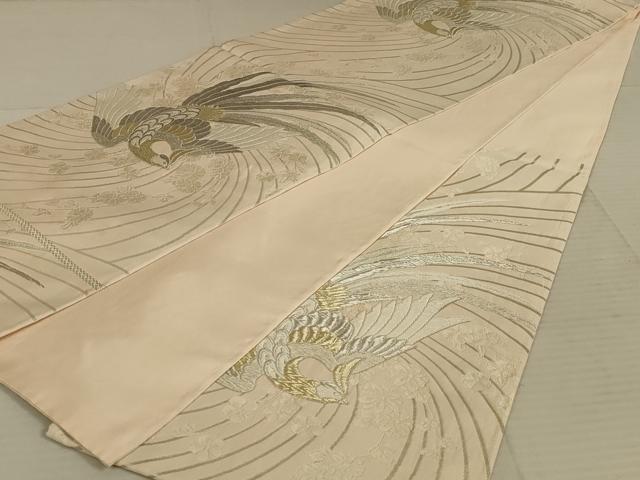 平和屋着物◎六通柄袋帯 唐織 花鳥文 金銀糸 正絹 逸品 AAAX6319ou