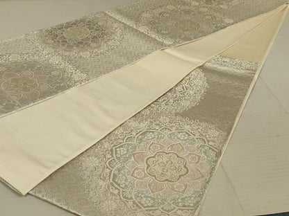 平和屋着物◎六通柄袋帯　唐織　正倉院花文　金銀糸　正絹　逸品　AAAX6320ou