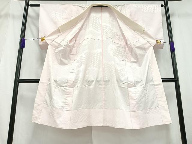平和屋着物■長襦袢 無双仕立て 幾何学地紋 正絹 逸品 AAAX6334mf