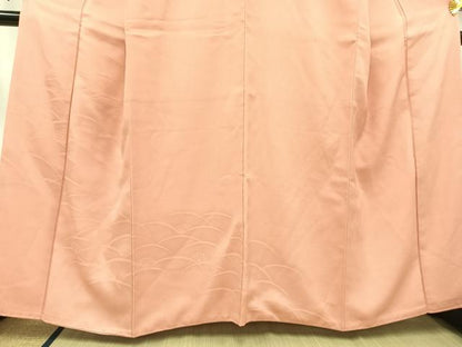 平和屋着物■豪華色留袖 立波花地紋 一斤染色 正絹 逸品 AAAX6687mf