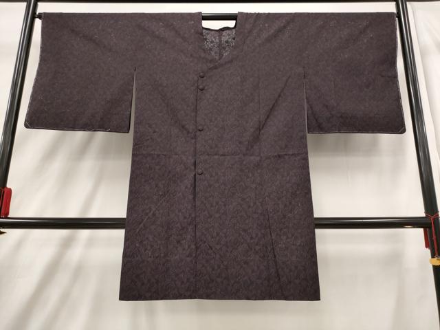 平和屋着物▽道行コート スリーシーズン 春夏秋 塵除け 草花文 正絹 逸品 未使用 AAAX6736st