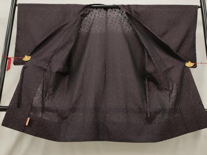 平和屋着物▽道行コート スリーシーズン 春夏秋 塵除け 草花文 正絹 逸品 未使用 AAAX6736st
