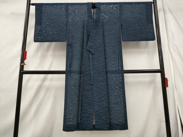 平和屋着物▽道中着 スリーシーズン 春夏秋 塵除け 芝文 正絹 逸品 AAAX6834st