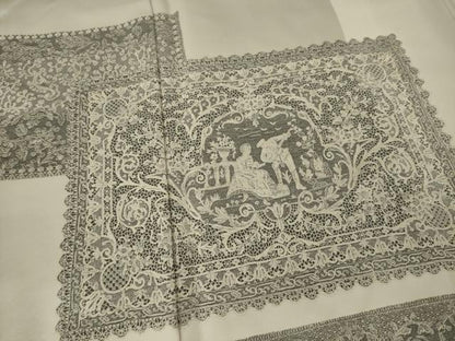 平和屋着物●総刺繍　訪問着　作家物　天目織　人物唐草文　正絹　逸品　AAAX6956ck