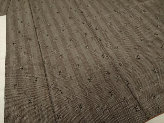 平和屋着物●本場大島紬 カタス7マルキ 舞蝶文 正絹 逸品 AAAX6991ck