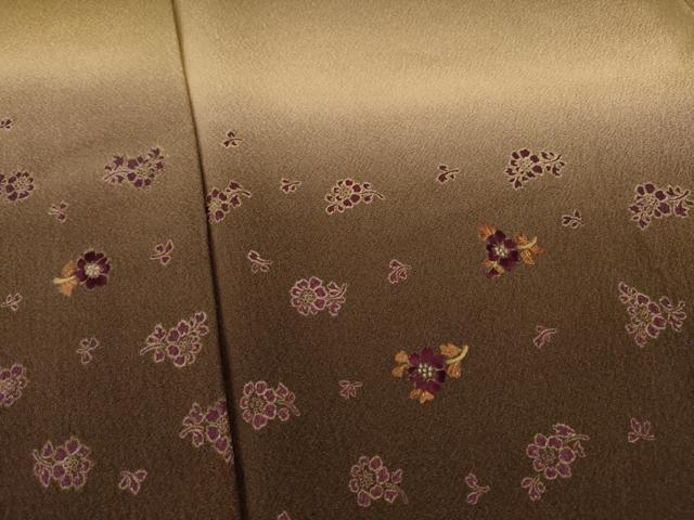 平和屋着物●訪問着 刺繍 舞花文 暈し染め 金糸 正絹 逸品 未使用 AAAX6995ck