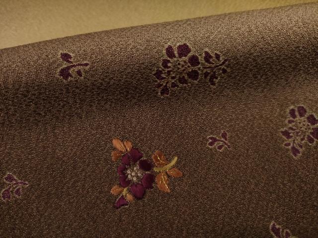 平和屋着物●訪問着 刺繍 舞花文 暈し染め 金糸 正絹 逸品 未使用 AAAX6995ck