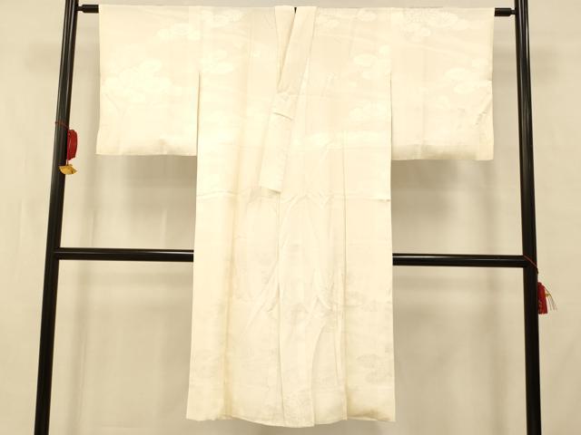 平和屋着物■長襦袢 袷 流水花文 正絹 逸品 AAAX7207fw