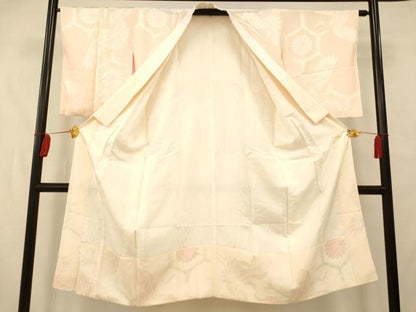 平和屋着物■長襦袢 袷 飛鶴亀甲花文 暈し染め 正絹 逸品 AAAX7210fw