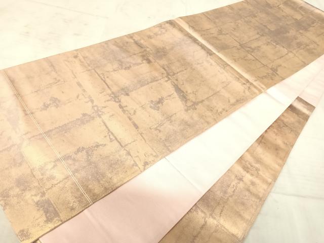 平和屋着物◎六通柄袋帯　霞文　正絹　逸品　AAAX7462yx