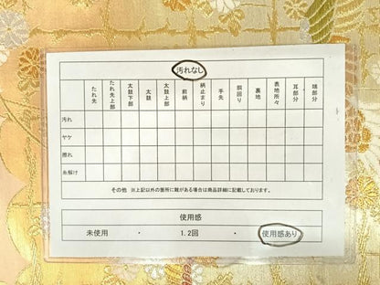 平和屋着物◎六通柄袋帯　鳳凰花文　金銀糸　正絹　逸品　AAAX7547yx