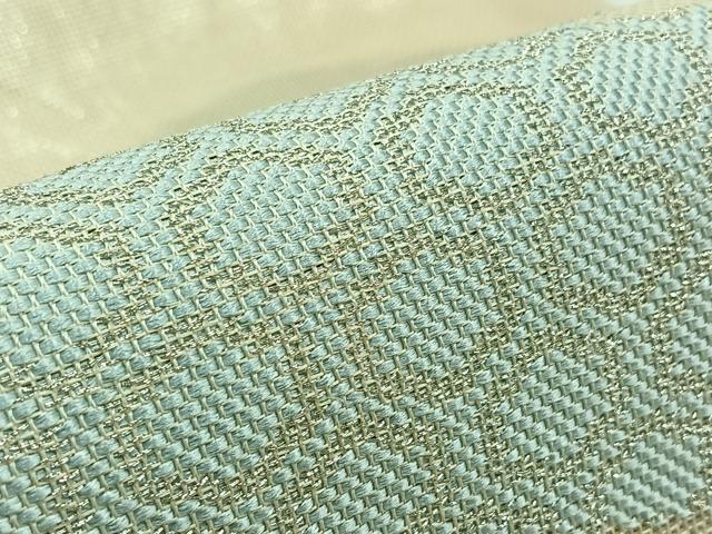 平和屋着物＊夏物 太鼓柄袋帯 吉祥芝文 銀糸 正絹 逸品 AAAX7662jh