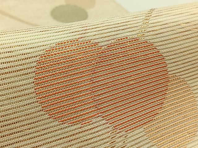 平和屋着物＊夏物　六通柄袋帯　枝花文　金糸　正絹　逸品　AAAX7667jh