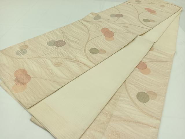 平和屋着物＊夏物　六通柄袋帯　枝花文　金糸　正絹　逸品　AAAX7667jh