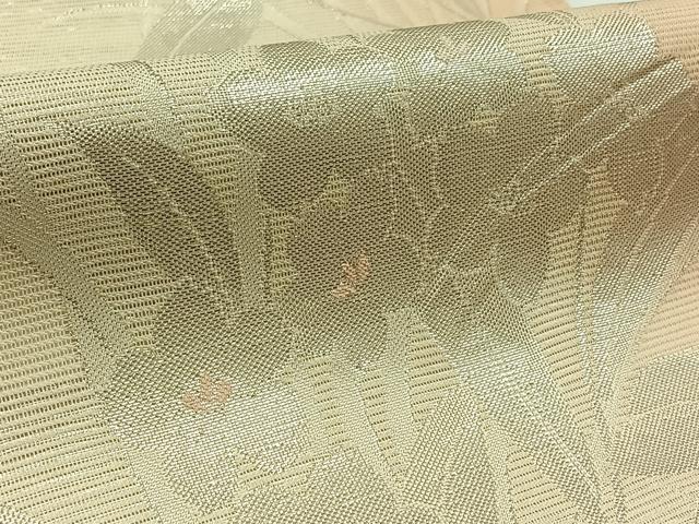 平和屋着物＊夏物 六通柄袋帯 草花文 銀糸 正絹 逸品 AAAX7668jh