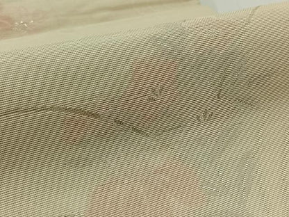 平和屋着物＊夏物 六通柄袋帯 流水花文 銀糸 正絹 逸品 AAAX7973jh