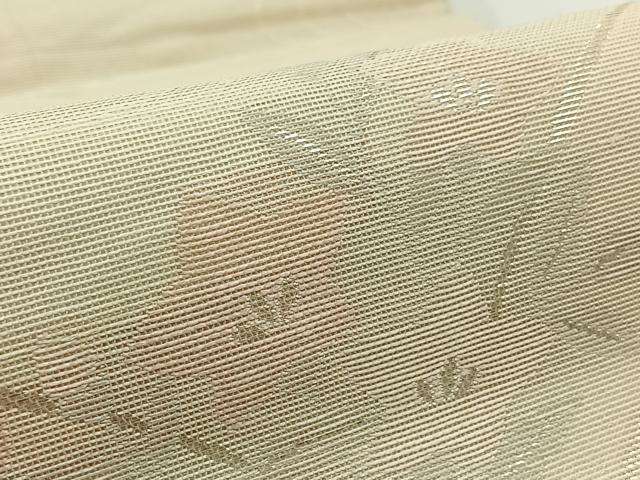 平和屋着物＊夏物 六通柄袋帯 流水花文 銀糸 正絹 逸品 AAAX7973jh