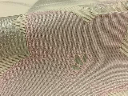 平和屋着物＊夏物 六通柄袋帯 草花文 銀糸 正絹 逸品 AAAX7997jh