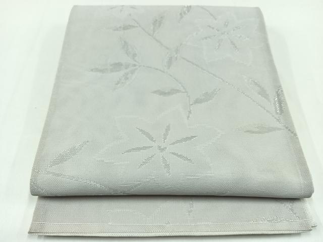 平和屋着物＊夏物 六通柄袋帯 草花文 銀糸 AAAX8011jh