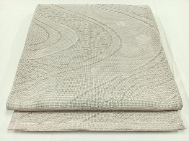 平和屋着物＊夏物 六通柄袋帯 流水吉祥文 銀糸 AAAX8012jh