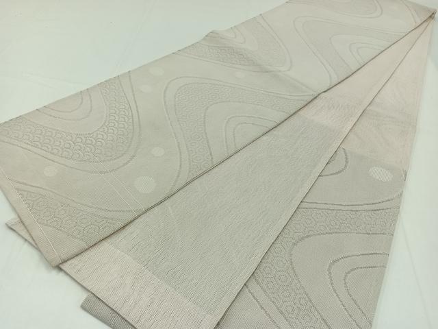 平和屋着物＊夏物 六通柄袋帯 流水吉祥文 銀糸 AAAX8012jh