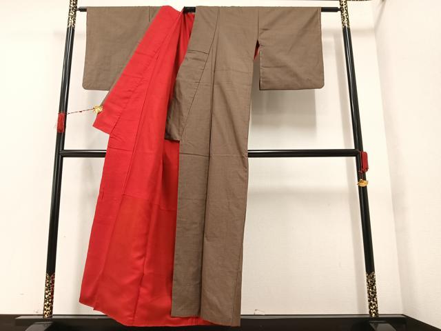 平和屋着物■お召　100亀甲　正絹　逸品　AAAX8276ph