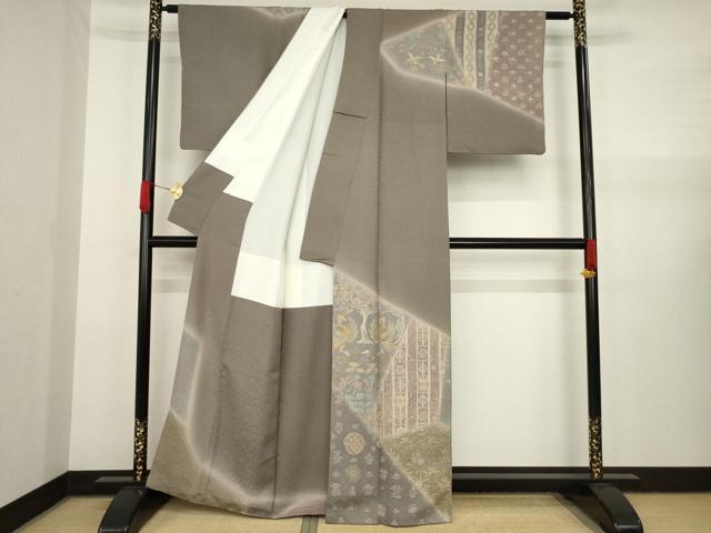 平和屋着物●訪問着 鳳凰人物花鳥文 ろうけつ染め 金彩 正絹 逸品 AAAX8353ck