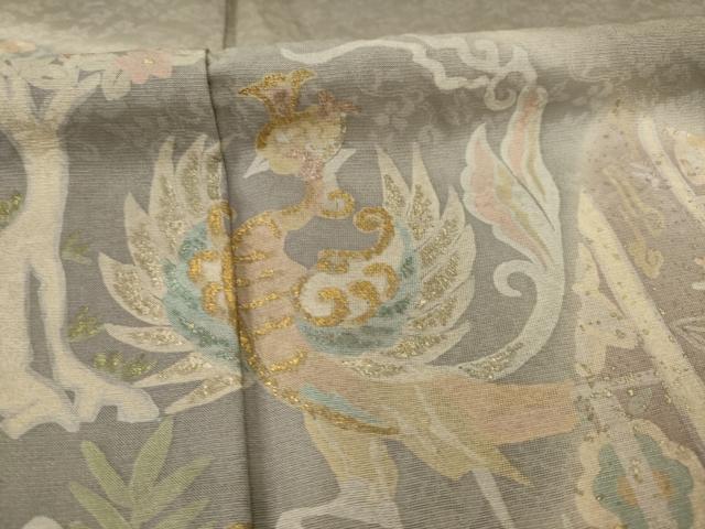 平和屋着物●訪問着 鳳凰人物花鳥文 ろうけつ染め 金彩 正絹 逸品 AAAX8353ck