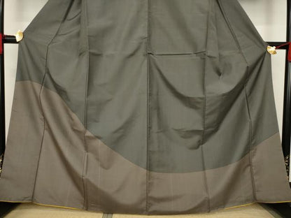 平和屋着物●本場縞大島紬 染大島 訪問着 幾何学文様 正絹 逸品 AAAX8355ck
