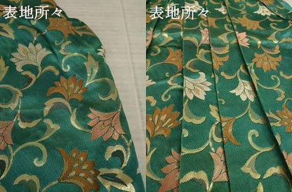 平和屋着物●男性　馬乗り袴　金襴袴　花唐草文　金糸　交織　逸品　AAAX8359ck