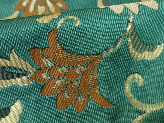 平和屋着物●男性　馬乗り袴　金襴袴　花唐草文　金糸　交織　逸品　AAAX8359ck