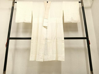 平和屋着物■長襦袢 無双仕立て 紗綾型花地紋 正絹 逸品 AAAX8628ph