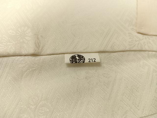 平和屋着物■長襦袢 無双仕立て 紗綾型花地紋 正絹 逸品 AAAX8628ph