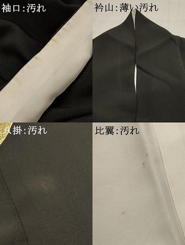 平和屋着物■豪華黒留袖　駒刺繍　流水箔散らし文　金銀彩　正絹　逸品　AAAX8975iu