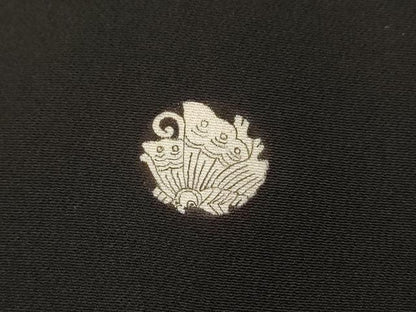 平和屋着物■豪華黒留袖　道長飛鶴花丸文　金彩　正絹　逸品　AAAX8989iu
