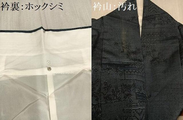 平和屋着物■上質な紬　草木文　正絹　逸品　AAAX9041ph