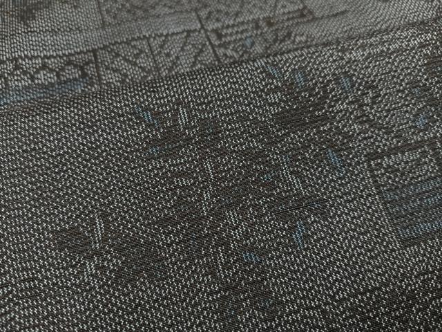 平和屋着物■上質な紬　草木文　正絹　逸品　AAAX9041ph