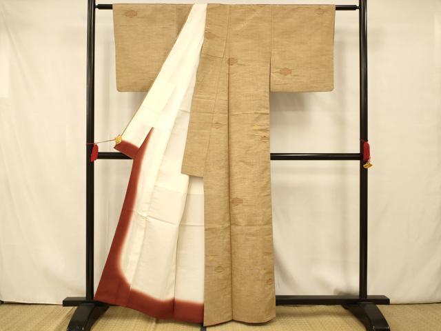 平和屋着物■上質な紬　器物文　正絹　逸品　AAAX9102fw