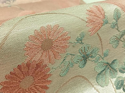 平和屋着物＊夏物 六通柄袋帯 蜀江花丸文 銀糸 正絹 逸品 AAAX9451jh