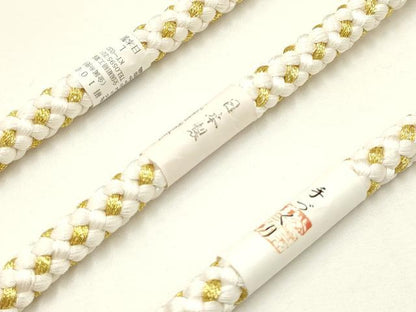 平和屋着物●和装小物　振袖用帯締め　翠嵐工房　装飾　パール　ビーズ　金糸　日本製　逸品　未使用　AAAX9555ay