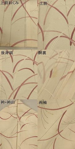 平和屋着物＊夏物 小紋 枝葉文 正絹 逸品 AAAX9861jd