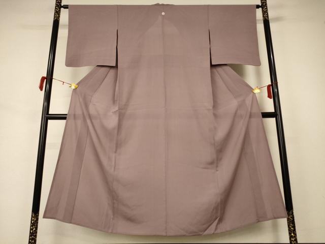 平和屋着物＊夏物　色無地　絽　胡桃染色　正絹　逸品　AAAX9895jd